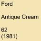 Preview: Ford, Antique Cream, 62 (1981).